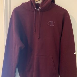 Oversized Champion Maroon Hoodie with embroidered logo